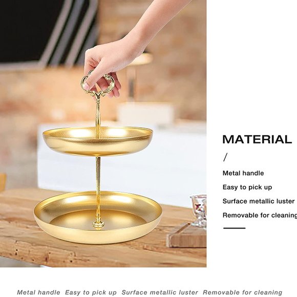 Bosonshop 2 Tier Cupcake Stand Cupcake Holder for Party Stacked Bowls - Picture 2 of 8